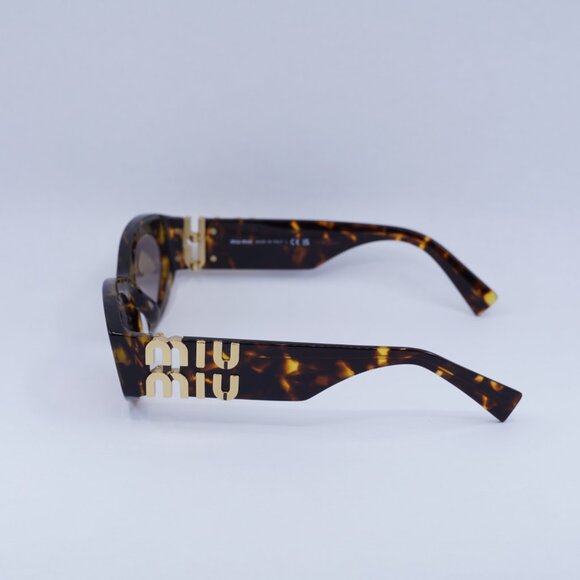 Miu Miu MU11WS 14L20I Sunglasses Havana Oval Frame, Purple Brown Lenses main image 6